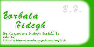 borbala hidegh business card